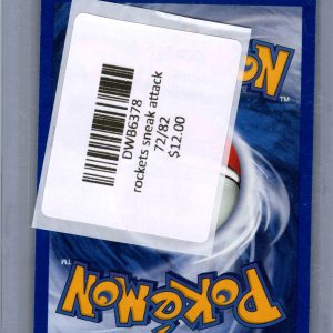 Rocket's Sneak Attack 72/82, Vintage Singles Pokemon card - alternate view
