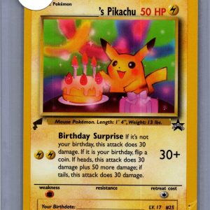 Birthday Pikachu 24, PROMO Pokemon card
