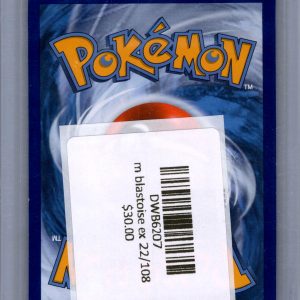 M Blastoise EX 22/108, Evolutions Pokemon card - alternate view