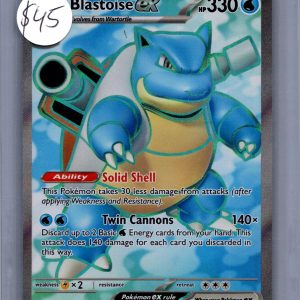 Blastoise EX 184/165, 151 Pokemon card