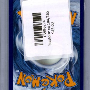 Blastoise EX 184/165, 151 Pokemon card - alternate view