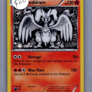 Reshiram 28/113 Holo, Legendary Treasures Pokemon card