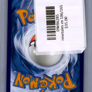 Ninetales EX 186/165, 151 Pokemon card - alternate view