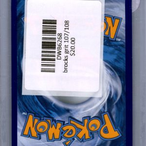 Brock's Grit 107/108, Evolutions Pokemon card - alternate view