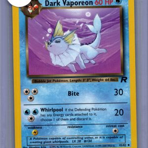 Dark Vaporeon 45/82, Vintage Singles Pokemon card