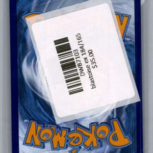 Blastoise EX 184/165, 151 Pokemon card - alternate view
