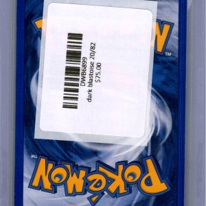 Dark Blastoise 20/82, Vintage Singles Pokemon card - alternate view