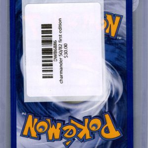 Charmander 50/82 1st Edition, Vintage Singles Pokemon card - alternate view