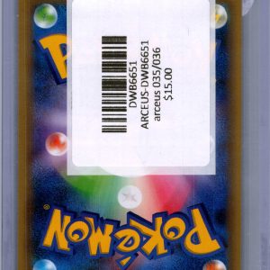 Arceus 035/036, Japanese Singles Pokemon card - alternate view
