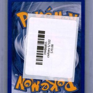 Clefairy 5/102, Vintage Singles Pokemon card - alternate view