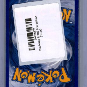 machamp 8/102 first edition Pokemon card - alternate view