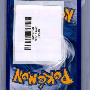 Ditto 16/62, Vintage Singles Pokemon card - alternate view