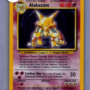 Alakazam 1/102, Vintage Singles Pokemon card