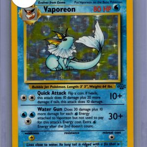 Vaporeon 12/64, Vintage Singles Pokemon card