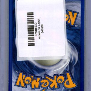 Vaporeon 12/64, Vintage Singles Pokemon card - alternate view