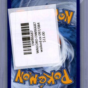 Wailord EX 097/084, Pitch Black Pokemon card - alternate view