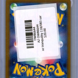 Az's Traquility 118/083 SAR, Japanese Singles Pokemon card - alternate view