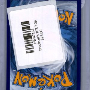 Brock's Grit 107/108, Evolutions Pokemon card - alternate view