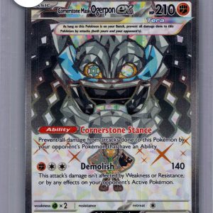 Cornerstone Mask Ogerpon EX 199/167, Twilight Masquerade Pokemon card