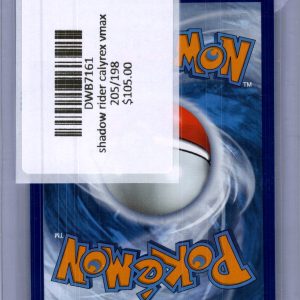 Shadow Rider Calyrex VMAX 205/198, Chilling Reign Pokemon card - alternate view