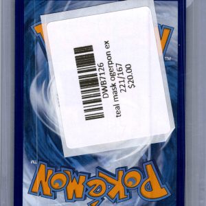 Teal Mask Ogerpon EX 221/167, Twilight Masquerade Pokemon card - alternate view