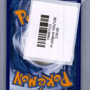 M Pidgeot EX 105/108, Evolutions Pokemon card - alternate view