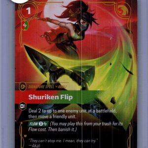 Shuriken Flip 140/166 Riftbound Vendetta Signature spell Riftbound trading card