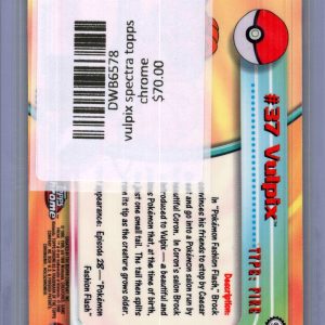 Vulpix #37 Spectra Topps Chrome, Topps Pokemon card - alternate view