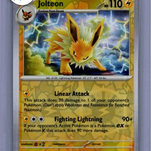 Jolteon 135/165 Reverse Holo, 151 Pokemon card