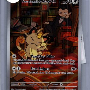 Team Rocket's Meowth 203/182, Destined Rivals Pokemon card