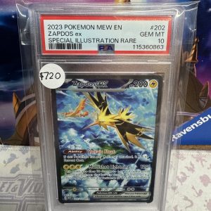 Zapdos EX 202/165 PSA 10, Graded Cards Pokemon card