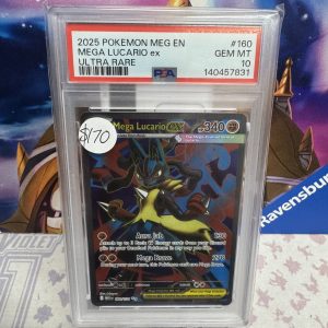 Mega Lucario 160/132 PSA 10, Graded Cards Pokemon card