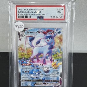 Glaceon Vmax 209/203 PSA 9, Graded Singles Pokemon card