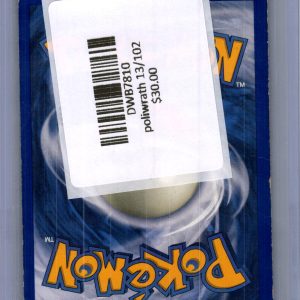 Poliwrath 13/102, Vintage Singles Pokemon card - alternate view