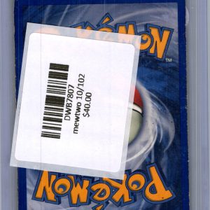 Mewtwo 10/102, Vintage Singles Pokemon card - alternate view