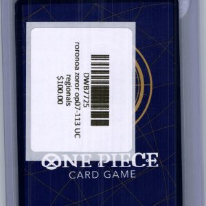 Roronoa Zoro OP07-113 UC regionals, One Piece Singles One Piece trading card - alternate view