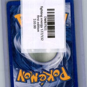 Fighting Energy 127/132 first edition, Vintage Singles Pokemon card - alternate view