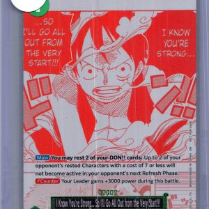 I Know Youre Strong OP13-030, One Piece Singles One Piece trading card