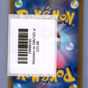 Blastoise ex 186/165 SR, Japanese Singles Pokemon card - alternate view