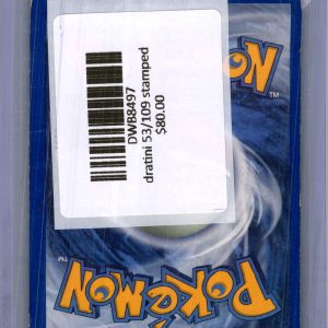 Dratini 53/109 stamped, Vintage Singles Pokemon card - alternate view