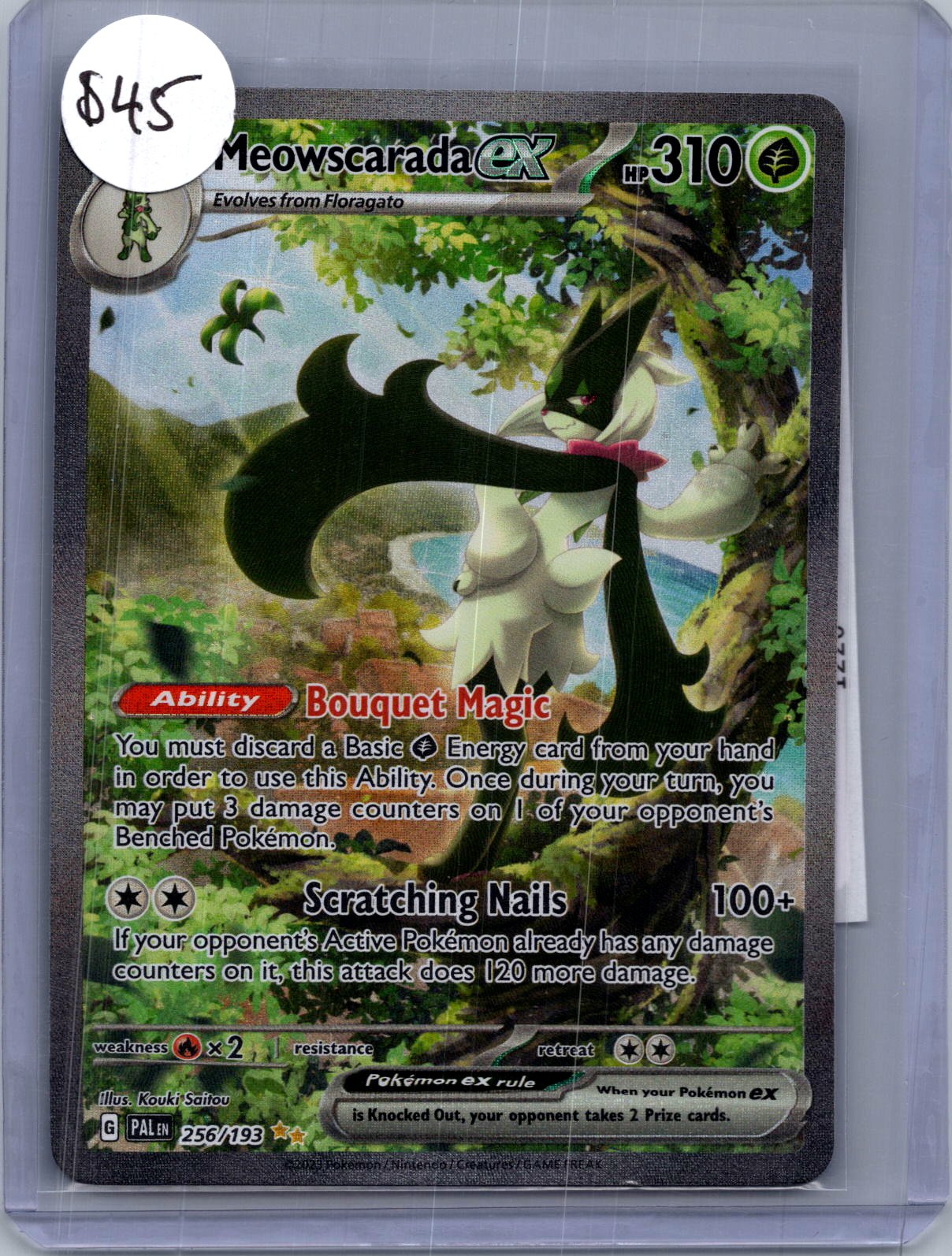 Meowscarada ex 256/193, Paldea Evolved Pokemon card