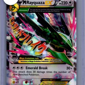 M Rayquaza EX 76/108, Roaring Skies Pokemon card