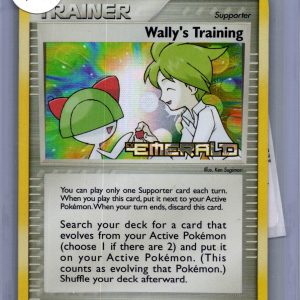 Wally's Training 85/106 EX Emerald Stamped, Emerald Pokemon card