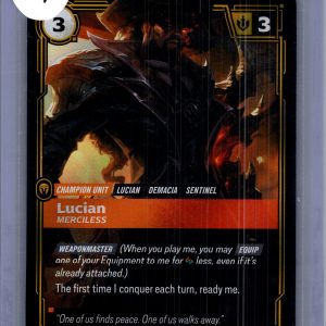 Lucian Merciless 113a/221, Riftbound Spiritforged Riftbound trading card