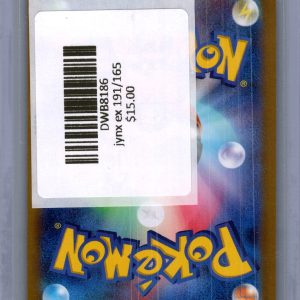 Jynx EX 193/165 SR- Japanese Singles Pokemon card - alternate view