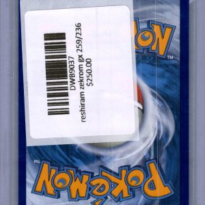 Reshiram Zekrom GX 259/236, Cosmic Eclipse Pokemon card - alternate view