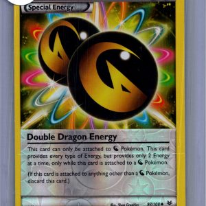 Double Dragon Energy 97/108 reverse holo, Roaring Skies Pokemon card