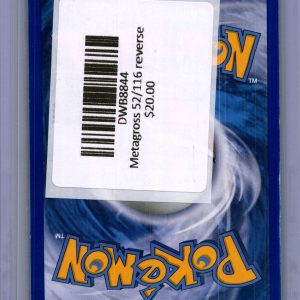 Metagross 52/116 reverse, Plasma Freeze Pokemon card - alternate view
