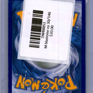 M blastoise ex 30/146 Pokemon card - alternate view