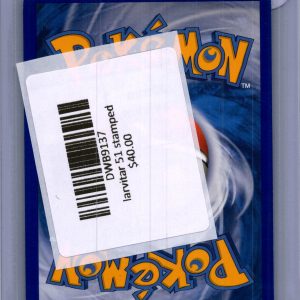 Larvitar 51/101 stamped, Dragon Frontiers Pokemon card - alternate view